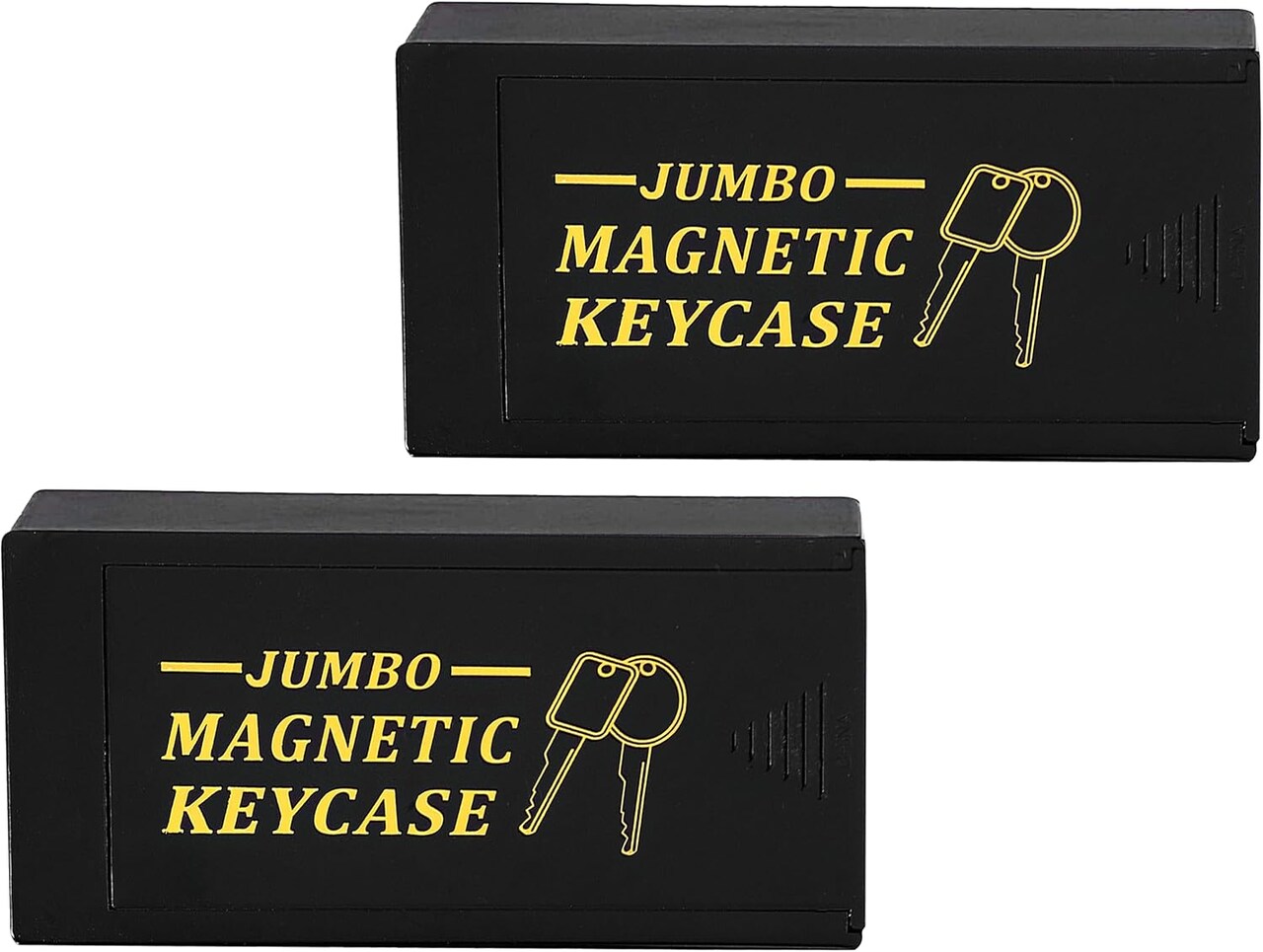 Hide A Key Magnetic Key Holder Under Car - So You Never Lock Out - Plastic Magnet Key Hider to Store a Spare Key for Your Home, Storage, Office, or Vehicle - 2 Pack